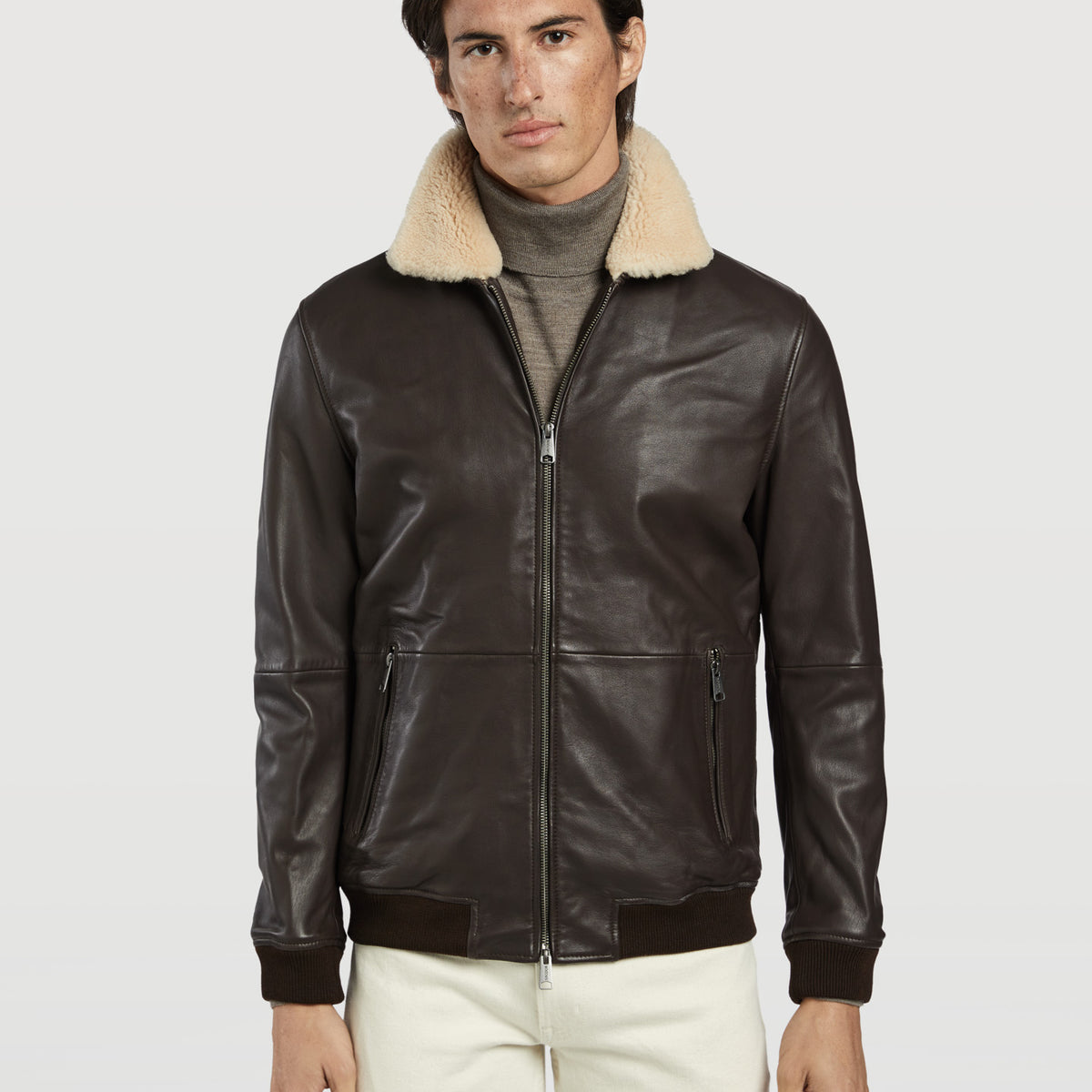 Napa leather bomber jacket – Sacoor Brothers